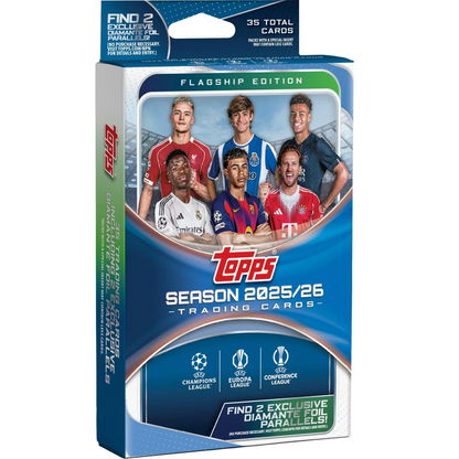 Topps UEFA Club Competitions 2025 26 Hanger Box 35 Carte Calcio Collezione