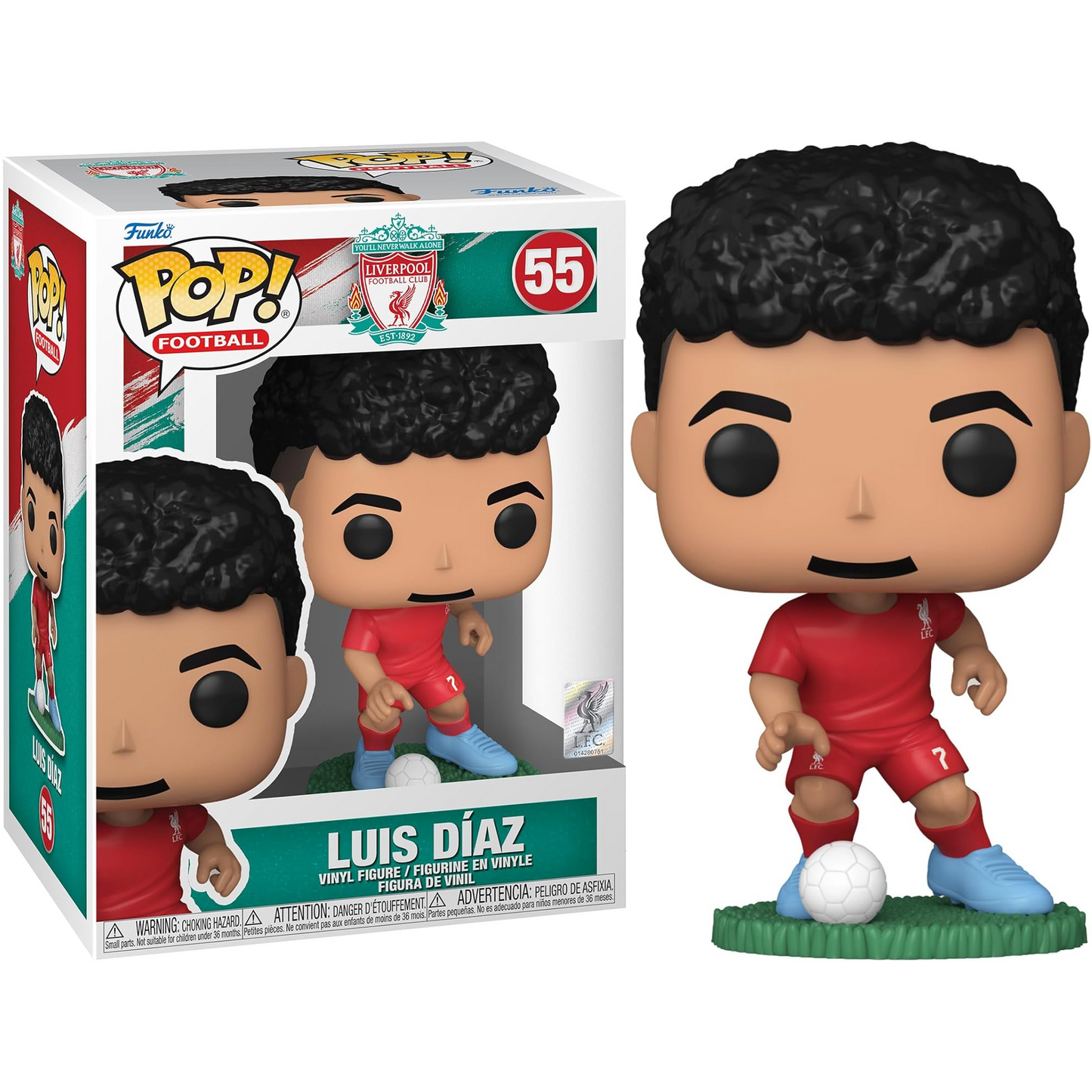 Funko Pop! Football Liverpool (55) Luis Diaz - Vinyl Figure 9cm Player Football