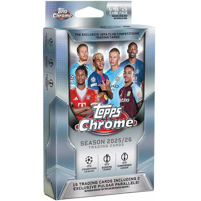 Topps Chrome UEFA Club Competitions 2025/26 Hanger Pack Trading Cards