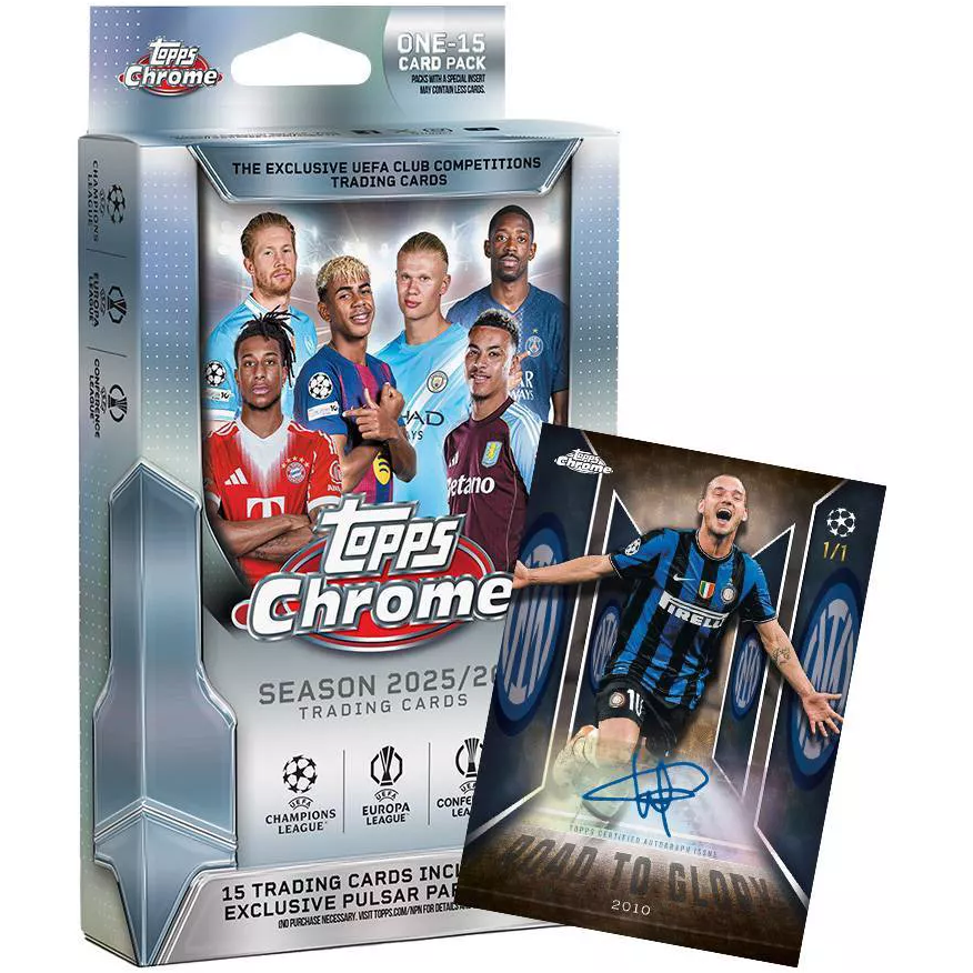 Topps Chrome UEFA Club Competitions 2025/26 Hanger Pack Trading Cards