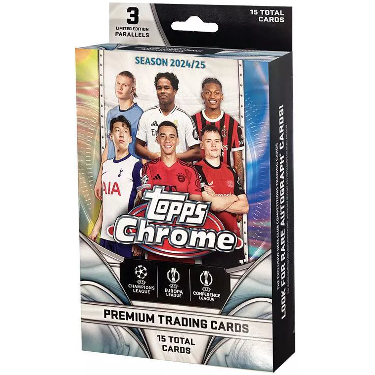 Topps Chrome UEFA Club Competitions 2024/25 Hanger Box Trading Cards