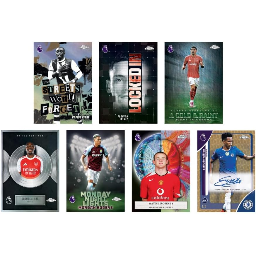 Topps Chrome Premier League 2025 26 Hanger Box 35 Carte Calcio Collezione
