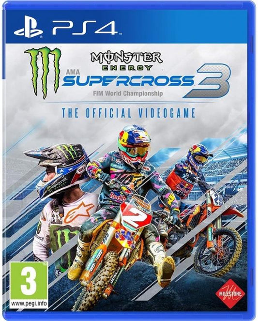 MONSTER ENERGY SUPERCROSS THE OFFICIAL VIDEOGAME 3 PS4 VIDEOGIOCO ITALIANO NUOVO