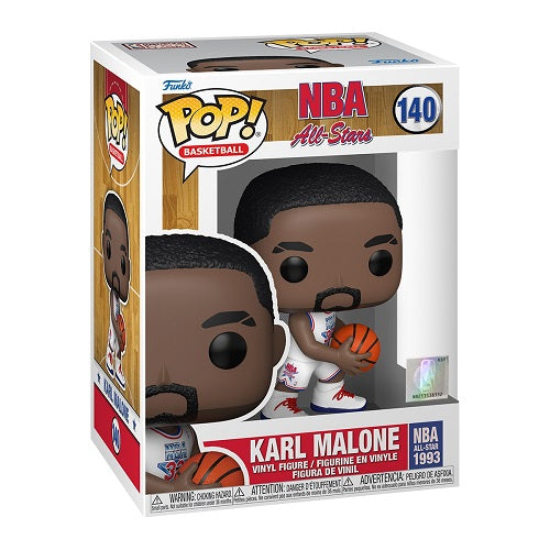 Funko Pop ! Nba All-Stars - Karl Malone (140) Basketball Figure (1993) 9Cm
