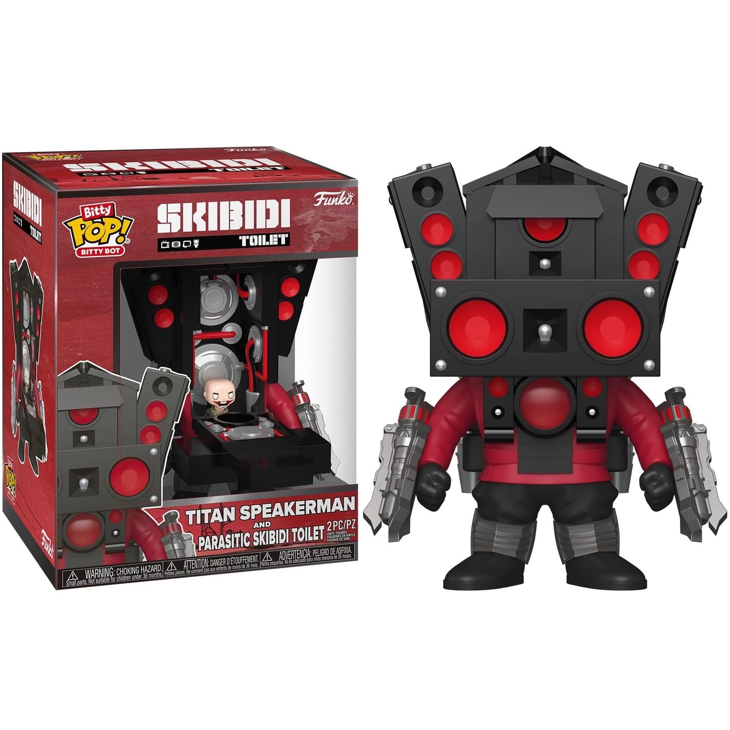 Funko Bitty Pop! Bitty Bot Skibidi Toilet: Titan Speakerman & Parasitic Skibidi Toilet - Vinyl Figure 10cm