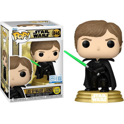 Funko Pop! Star Wars (846) Luke Skywalker (Legends) Special Edition (Glow In The Dark) Bobblehead Vinyl Figure 9cm
