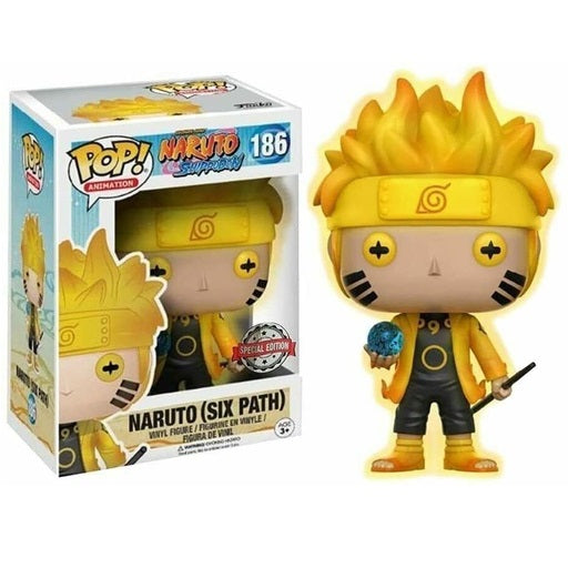 Funko Pop ! Naruto Shippuden (186) - Naruto (Six Path) Figure Gitd Special 9Cm