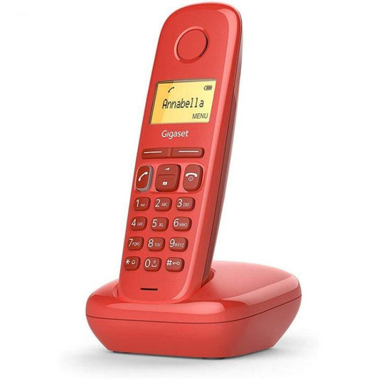 Telefono Cordless Gigaset A170 Red Senza Filo Telefono Casa Vivavoce Led Rosso