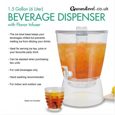 Dispenser Acqua Spillatore Birra Vino + Ghiaccio Succhi Frutta Bevande Cocktail