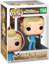 Funko Pop ! Television Parks And Recreation (1146) Leslie The Riveter Figure 9Cm