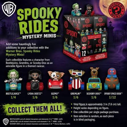 Funko Mystery Mini: Warner Bros. Spooky Rides (1pz) Random Mini Figure Da Collezione - Blind Box