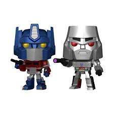 Funko Pop ! Retro Toys Transformers -(2) Pack Optimus Prime / Megatron Metallic)
