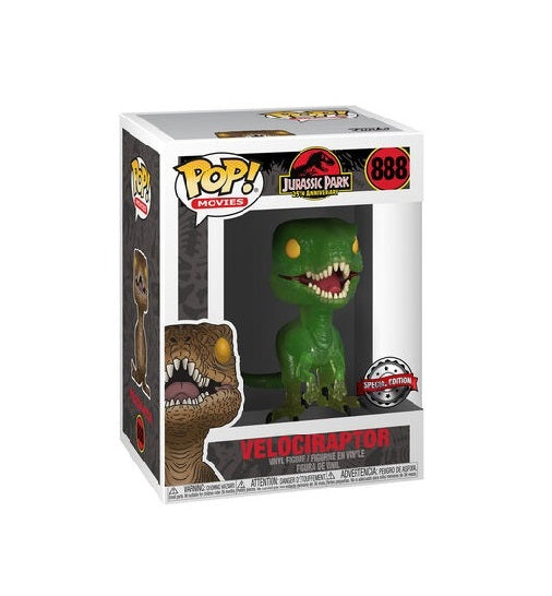 Funko Pop ! Jurassic Park Clever Raptor - (888) Velociraptor Special Figure 9Cm