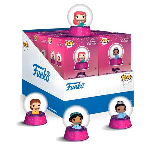 FUNKO Mini Snow Globes Disney Princess (Ariel / Belle/ Tiana / Jasmine) 6cm