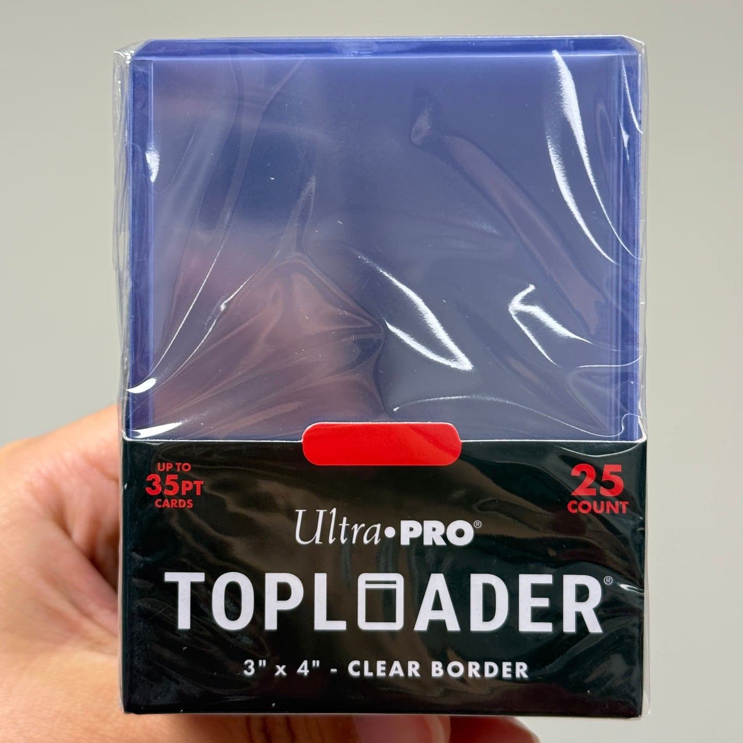 Ultra Pro 25 Toploader Clear Border Premium 3” x 4” –  Protezioni Rigide per Carte