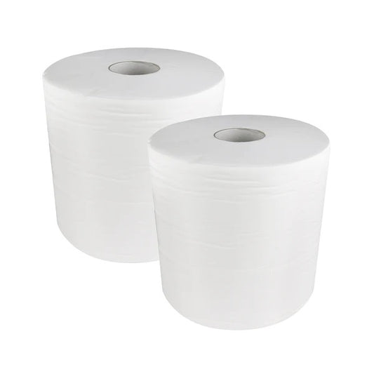 2 ROTOLONI CARTA BOBINA LINEA CASA STRAPPO 800 2 VELI PURA CELLULOSA ASCIUGAMANO