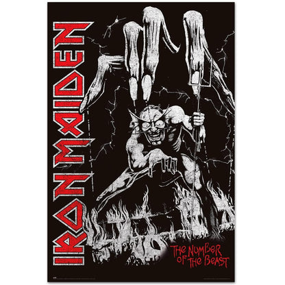 Maxi Poster Rock: Iron Maiden (The Number of the Beast) in Live Incorniciabile 91x61 cm