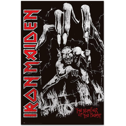 Maxi Poster Rock: Iron Maiden (The Number of the Beast) in Live Incorniciabile 91x61 cm