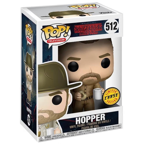 Funko Pop ! Television Stranger Things -(512) Hopper (Chase) Figure Vinyl 9Cm