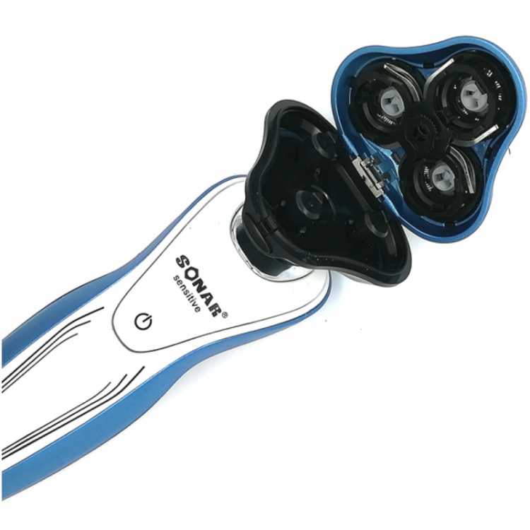 Rasoio 3 Testine Elettrico Ricaricabile Uomo Regolazione Barba Peli Viso Sn-320