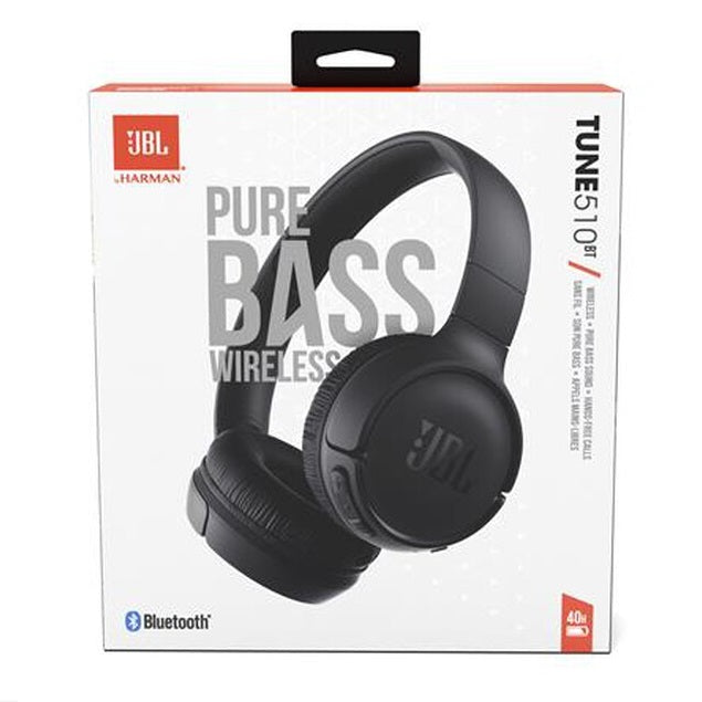 Jbl Cuffie Bluetooth Tune 510Bt On-Ear Pieghevole + Microfono Nero Ricaricabile