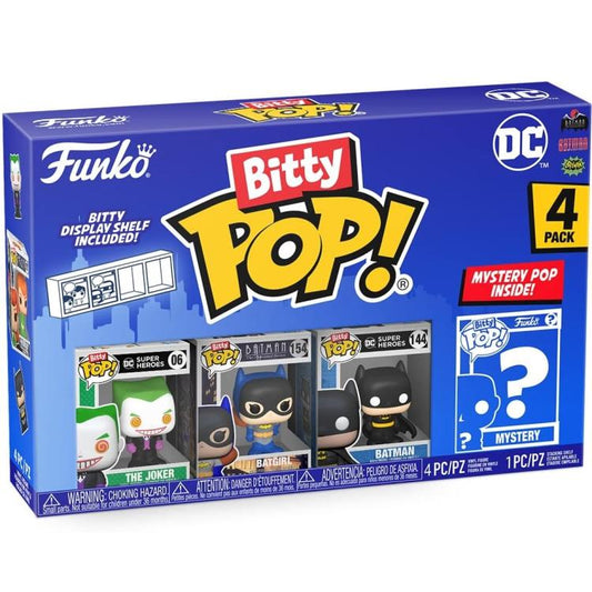 Funko Bitty Pop! Dc Comics 4Pack - The Joker/Batman/Batgirl + Figure Mystery