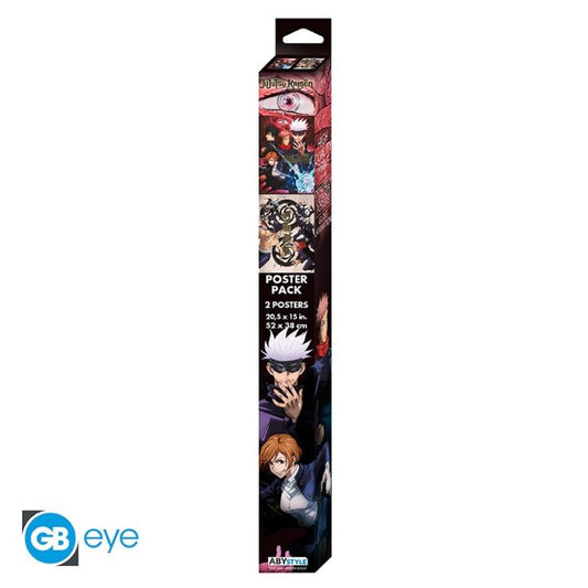 ABYSTYLE (JUJUTSU KAISEN) SET 2 CHIBI POSTER: "GRUPPI E SCUOLE" (52X38) "GB EYE"