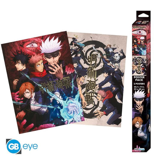 ABYSTYLE (JUJUTSU KAISEN) SET 2 CHIBI POSTER: "GRUPPI E SCUOLE" (52X38) "GB EYE"