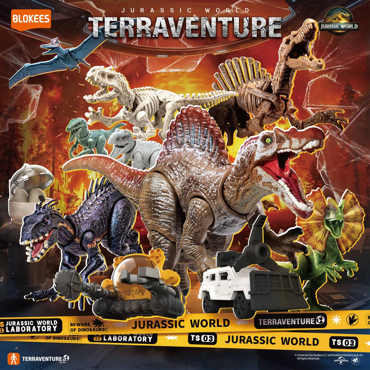 Blokees - Jurassic World: Terraventure TS03 - Model Kit - 12 Action Figure (BOX INTERA) 75643 - Blind Box