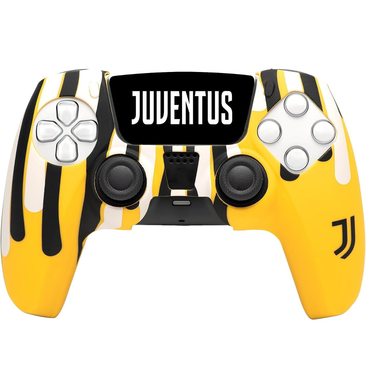 Cover Controller Dualsense Playstation 5 - Skin Juventus (Paint Bleed) Guscio Silicone PS5