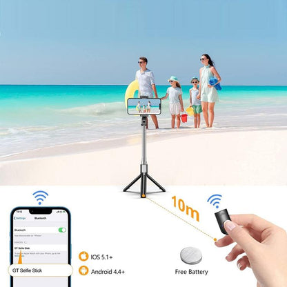 BASTONE SELFIE STICK ASTA TRIPODE TREPPIEDI BLUETOOTH ALLUNGABILE 4in1 360° K07