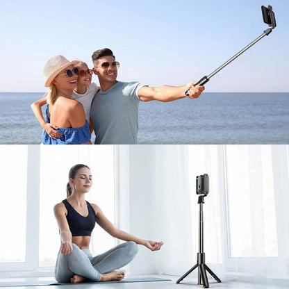 BASTONE SELFIE STICK ASTA TRIPODE TREPPIEDI BLUETOOTH ALLUNGABILE 4in1 360° K07