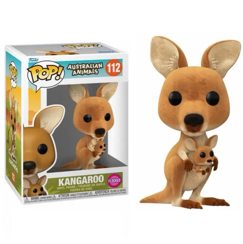 Funko Pop ! Australian Animals - (112) Kangaroo Figure Flocked (Canguro) 9cm