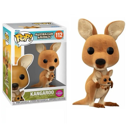Funko Pop ! Australian Animals - (112) Kangaroo Figure Flocked (Canguro) 9cm