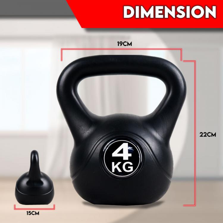 Kettlebell Manubrio Peso Pesi Pvc Ghisa Ghiria Palestra Crossfit Fitness Mma 4Kg
