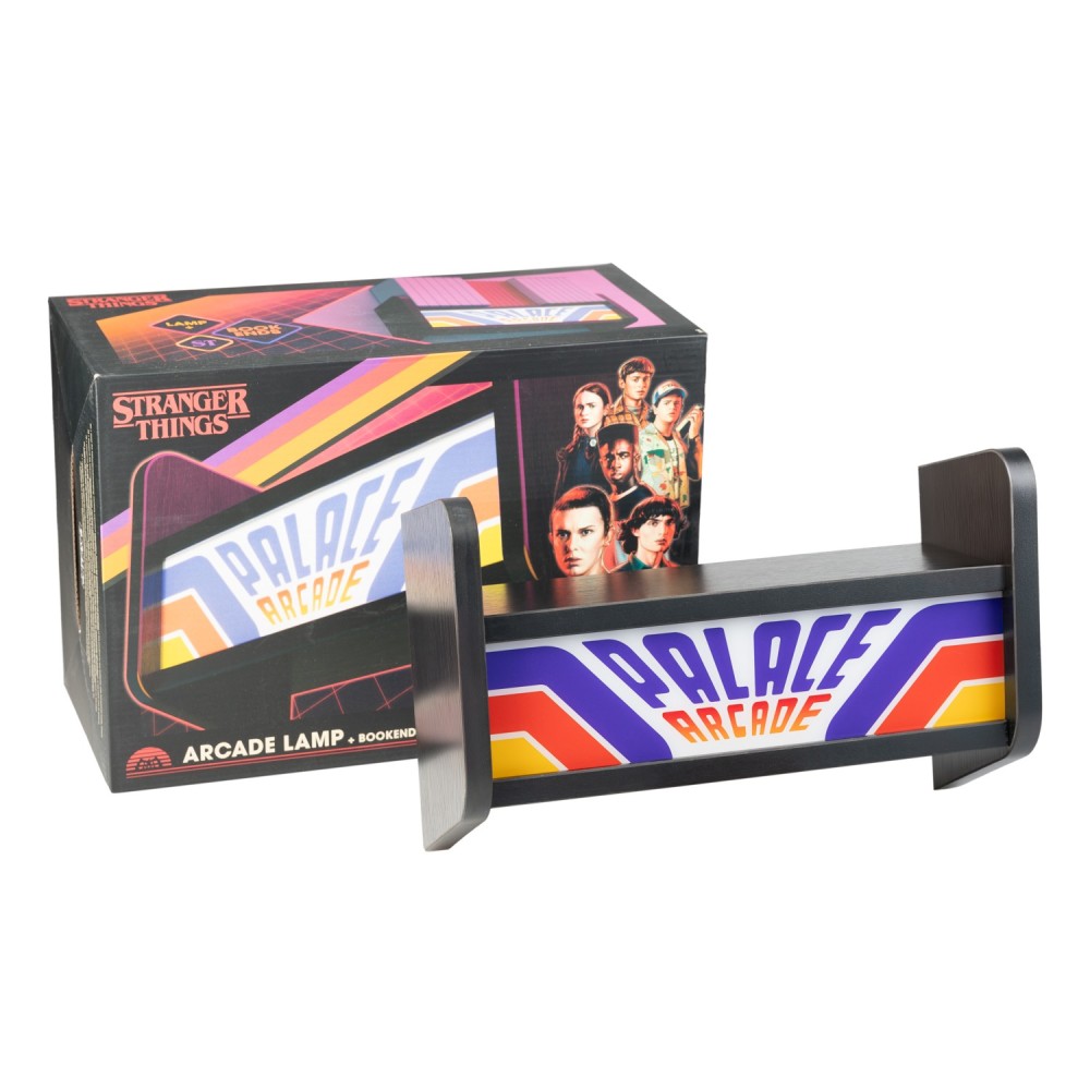 Stranger Things - Lampada (Palace Arcade) USB o Ricaricabile con Mensola da parete per Giochi o Console da Arcade, Luce d'Atmosfera, Regali per giocatori per camera Gaming, accessori per l'installazione di giochi, Gamer Gadget, Merchandise