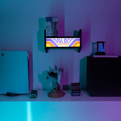 Stranger Things - Lampada (Palace Arcade) USB o Ricaricabile con Mensola da parete per Giochi o Console da Arcade, Luce d'Atmosfera, Regali per giocatori per camera Gaming, accessori per l'installazione di giochi, Gamer Gadget, Merchandise