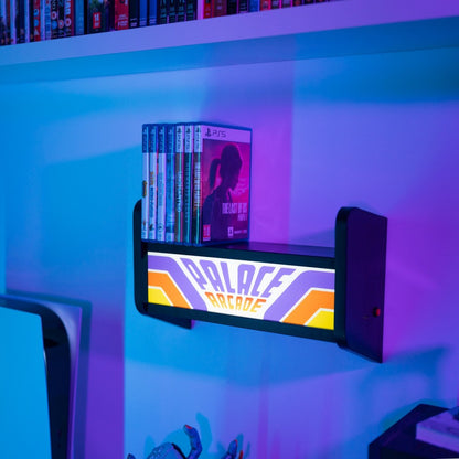 Stranger Things - Lampada (Palace Arcade) USB o Ricaricabile con Mensola da parete per Giochi o Console da Arcade, Luce d'Atmosfera, Regali per giocatori per camera Gaming, accessori per l'installazione di giochi, Gamer Gadget, Merchandise