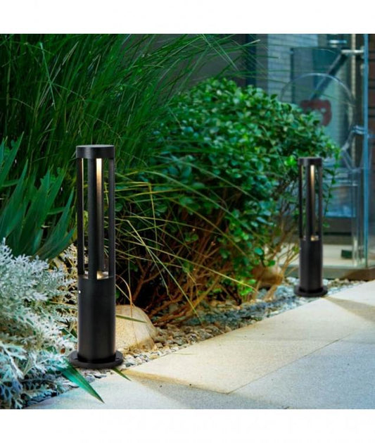 Lampione Giardino Lampada 12W Led Da Esterno Nero Lampioncino Luce Naturale Es28