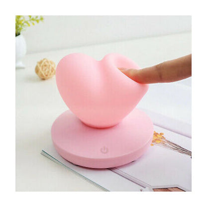 Lampada Notturna Emergenza Led Cuore Tavolo Batterie Usb Luce Notte Per Bambini