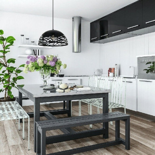 Lampadario Moderno A Sospensione Paralume Traforato Intrecciato Ferro E27 Nero