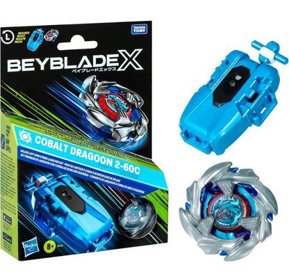 Hasbro - Beyblade X -Lanciatore Deluxe Launcher Roosevelt - Cobalt Dragoon 2-60C