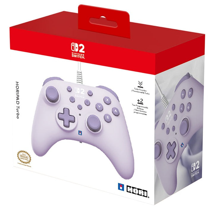 Hori Horipad Turbo (Cozy Lavanda) Controller Wired Cablato Nintendo Switch 2 PC