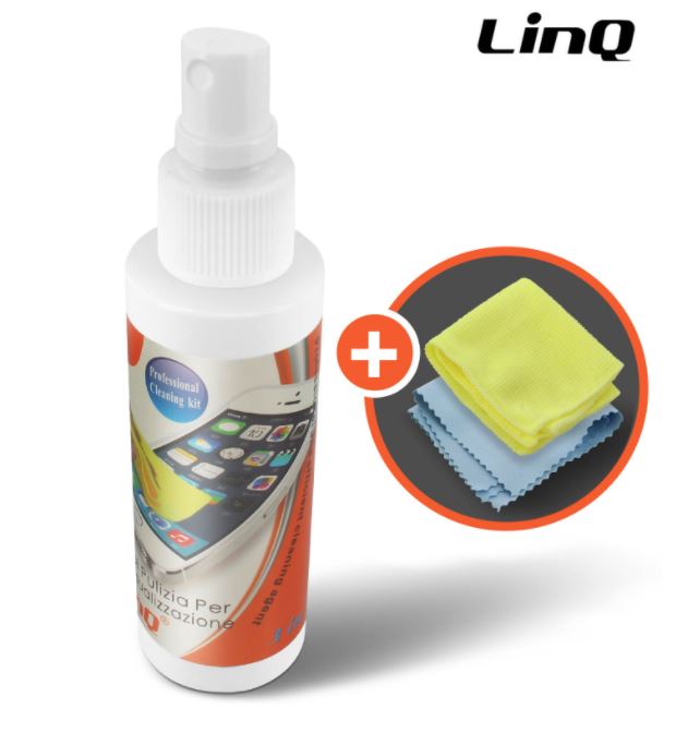 Kit Pulizia Monitor Lcd Tv Led Schermo Pc Notebook Display Smartphone Spray Linq