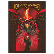 Poster Premium Luminoso  Il Signore degli Anelli Balrog Illumina al Buio 50x70cm Luminescente