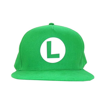 Nintendo - Super Mario (Luigi) Badge Logo Ufficiale Strapback - Berretto Cappello con Visiera Dritta Stile Basketball Basket Cap Verde