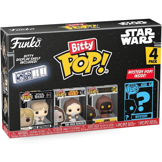 Funko Bitty Pop ! Star Wars - Luke Skywalker/Obi-Wan Kenobi/Jawa +Mistery Figure
