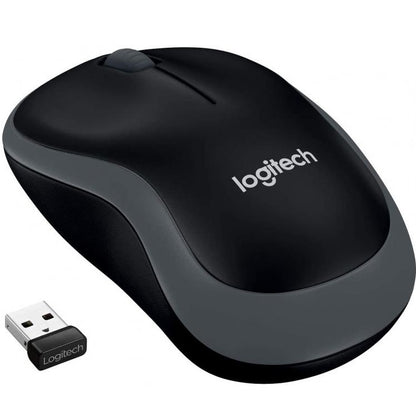 Logitech Mouse Wireless M185 Darkgrey Optical Usb Ambidestro Pc Mac Laptop