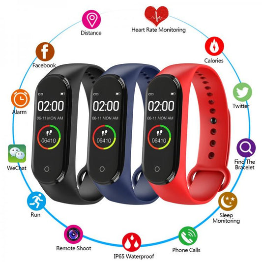 Smartwatch Orologio M4 Smart Band Tracker Cardiofrequenzimetro Per Fitness Sport
