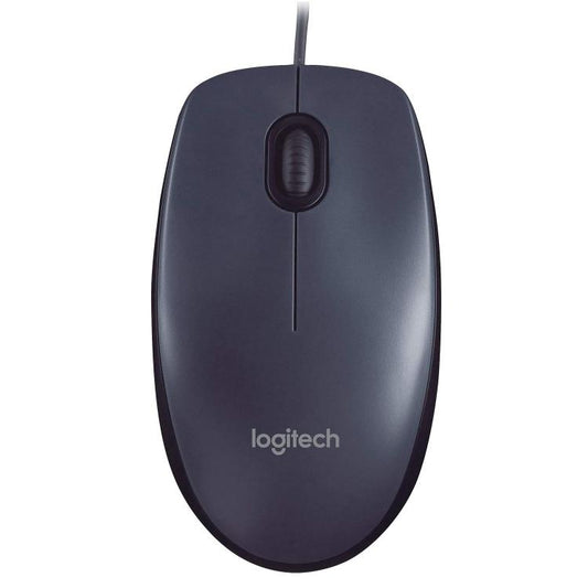 Logitech M90 Mouse Usb Cablato 1000 Dpi Ambidestro Lavoro Pc/Mac/Laptop - Grigio
